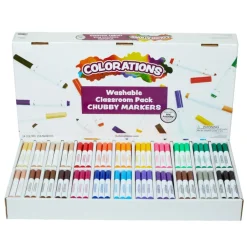 Colorations® Colors Like Me® Washable Chubby Markers Classroom Value Pack - Set of 256