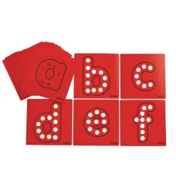 Colorations® Dabber Dot Stencil Set Lower Case Alphabet, Set of 26
