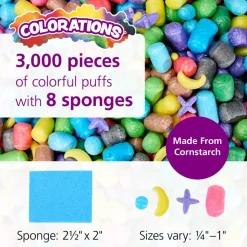 Colorations® 3D Building Puffs & Shapes - 3000 Pieces