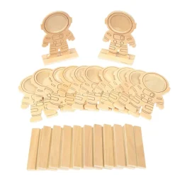 Colorations® Decorate Your Own Astronaut Wooden Photo Frame - Set of 12