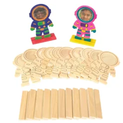 Colorations® Decorate Your Own Astronaut Wooden Photo Frame - Set of 12