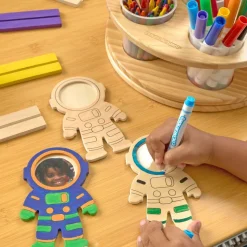 Colorations® Decorate Your Own Astronaut Wooden Photo Frame - Set of 12