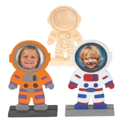Colorations® Decorate Your Own Astronaut Wooden Photo Frame - Set of 12