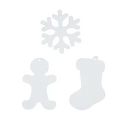 Colorations® Decorate Your Own Holiday Craft Kit - Stockings, Snowflakes & Gingerbread People (Set of 72)