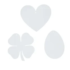 Colorations® Decorate Your Own Seasonal Paper Shapes Kit - Hearts, Shamrocks & Eggs (Set of 72)