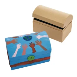 Colorations® Decorate Your Own Papier-Mache Treasure Chests - Set of 12