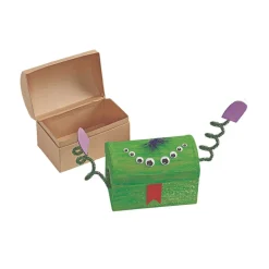 Colorations® Decorate Your Own Papier-Mache Treasure Chests - Set of 12
