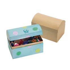 Colorations® Decorate Your Own Papier-Mache Treasure Chests - Set of 12