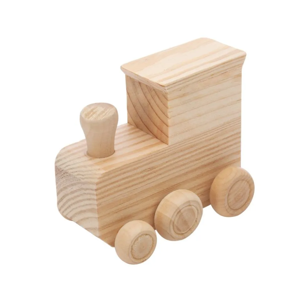 Colorations® Decorate Your Own Wooden Trains - Set of 12