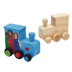 Colorations® Decorate Your Own Wooden Trains - Set of 12