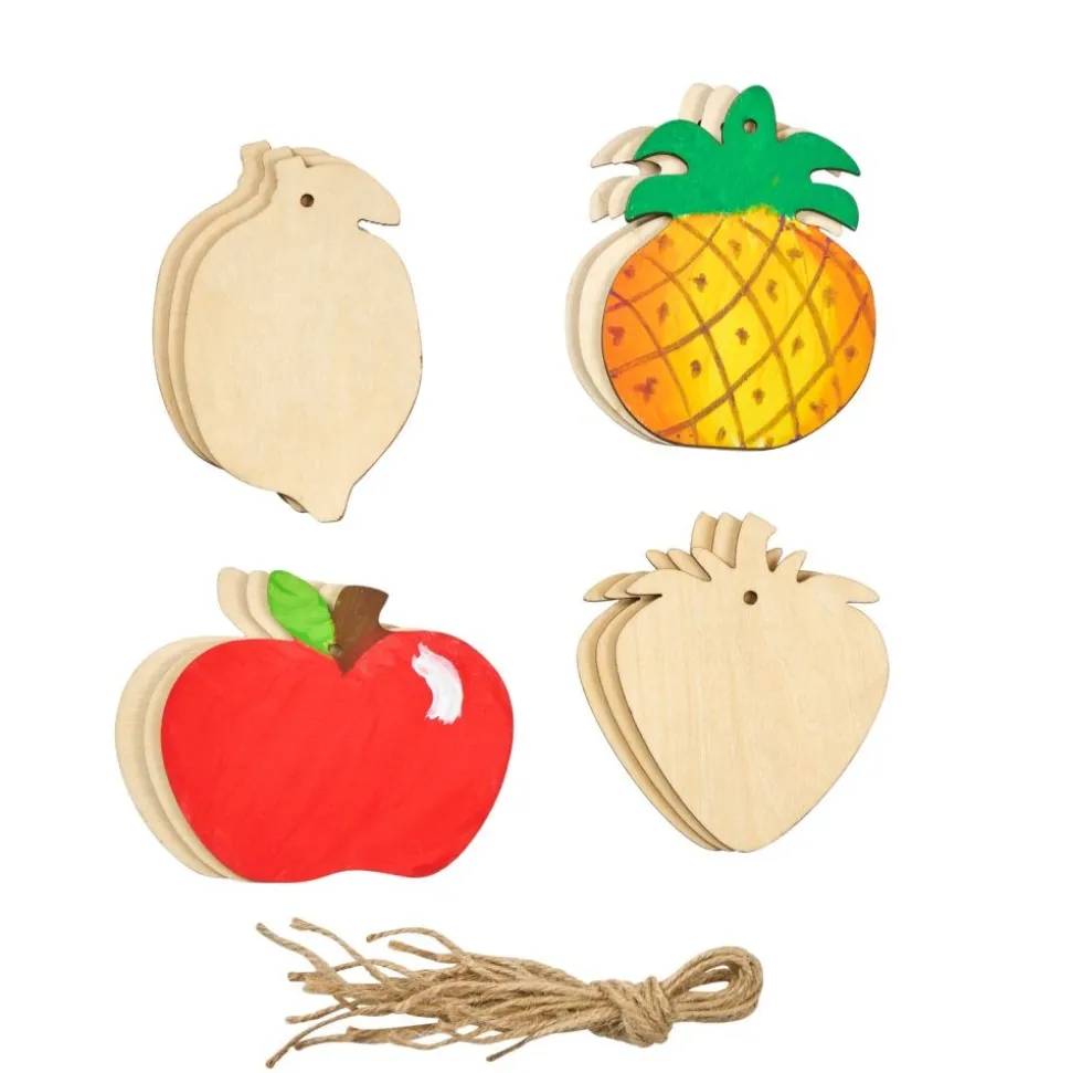 Colorations® Decorate Your Own Wooden Fruit Shape Ornaments