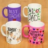 Colorations® Decorate Your Own Ceramic Mugs - Set of 6