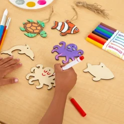 Colorations® Decorate Your Own Wooden Sea Life Ornaments