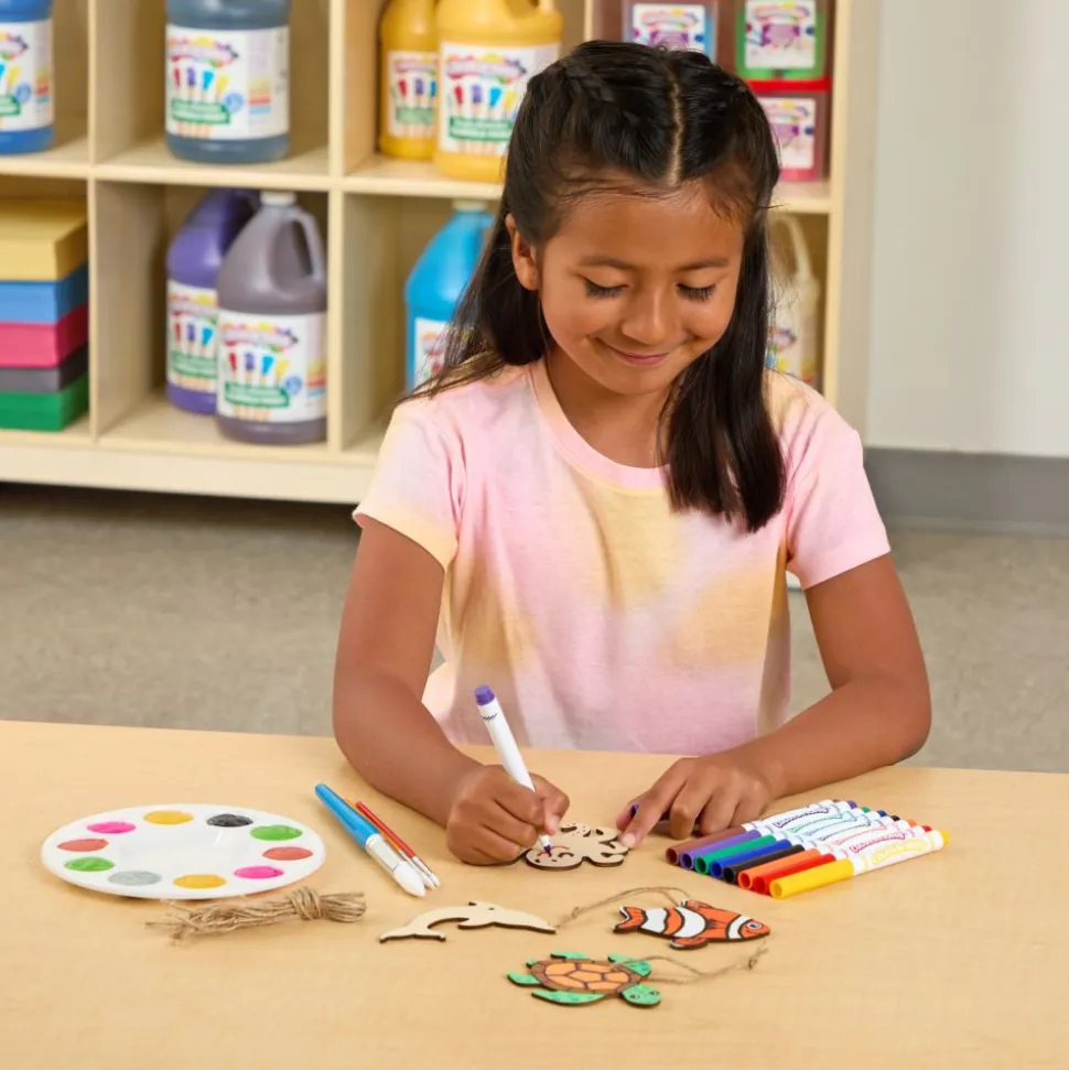 Colorations® Decorate Your Own Wooden Sea Life Ornaments