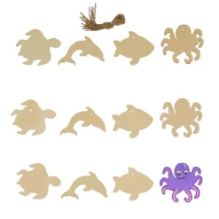 Colorations® Decorate Your Own Wooden Sea Life Ornaments