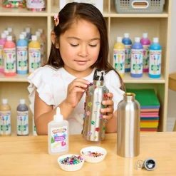 Colorations® Decorate Your Own Stainless Steel Water Bottles - Set of 6