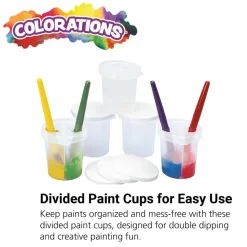 Colorations® Double-Dip Divided Paint Cups Set of 5