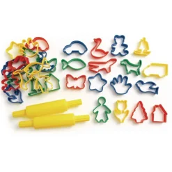 Colorations® Dough Cutter Assortment & Rollers - Set of 34