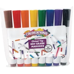 Colorations® Dry Erase Chisel Tip Markers - Set of 8
