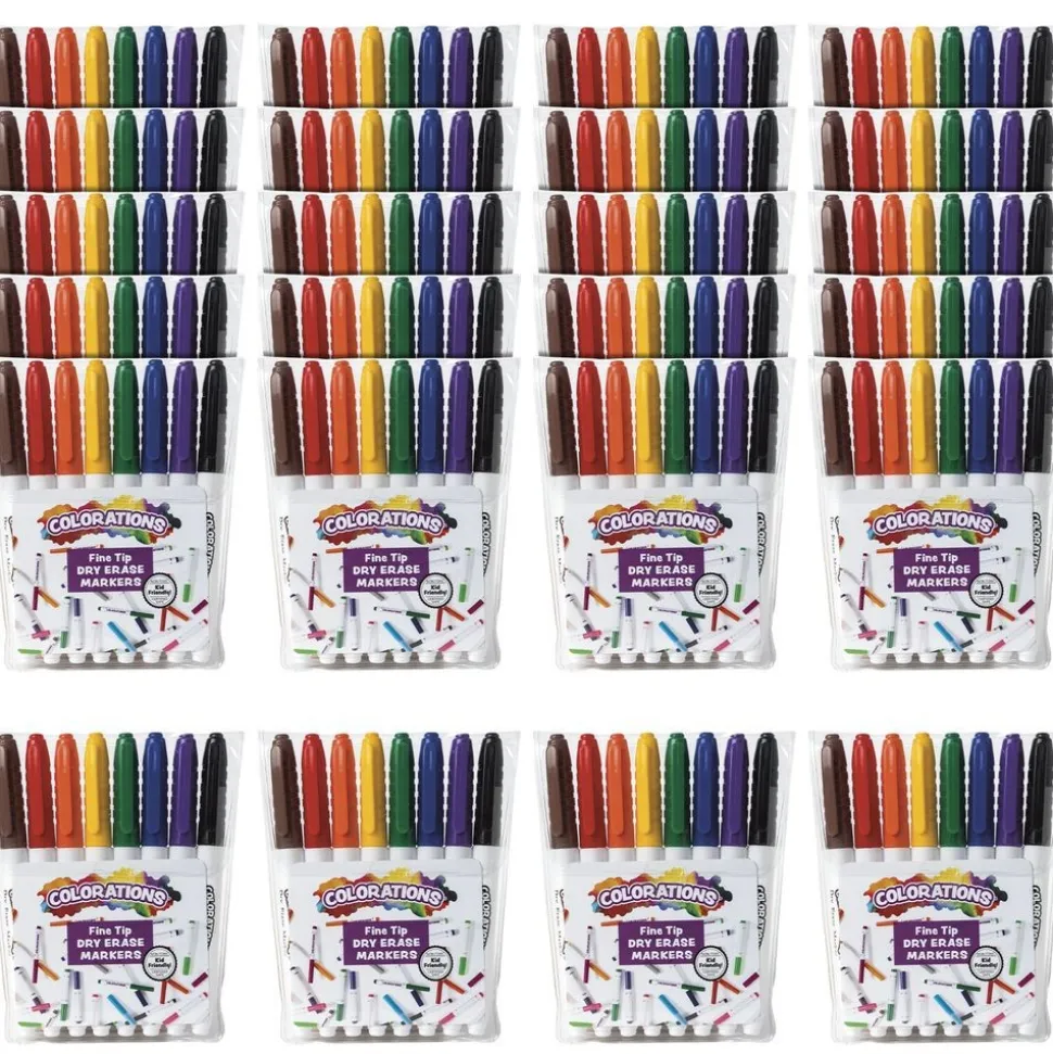 Colorations® Dry Erase Markers, Fine Tip - 24 Packs