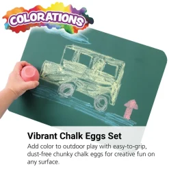 Colorations® DustLite™ Chunky Chalk Eggs - Set of 18