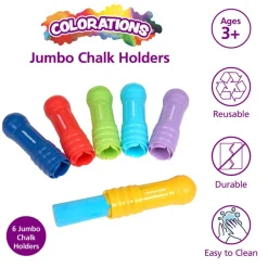 Colorations® Dust-Lite™ Jumbo Chalk Holder - Set of 6