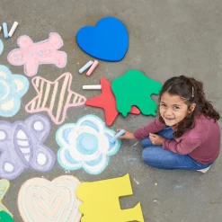Colorations® Dust-Lite™ Sidewalk Chalk Art Starters - Set of 12