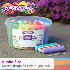 Colorations® DustLite™ Washable Sidewalk Chalk - 50 Pieces