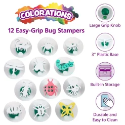 Colorations® Easy-Grip Stampers, Bug Story - Set of 12