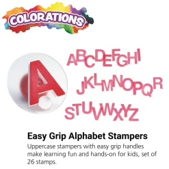 Colorations® Easy-Grip Stampers, Uppercase Alphabet - Set of 26