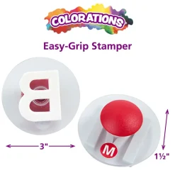 Colorations® Easy-Grip Stampers, Uppercase Alphabet - Set of 26
