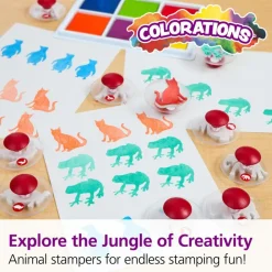 Colorations® Easy-Grip Stampers, Animals - Set of 14
