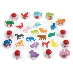 Colorations® Easy-Grip Stampers, Animals - Set of 14