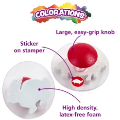 Colorations® Easy-Grip Stampers, Animals - Set of 14