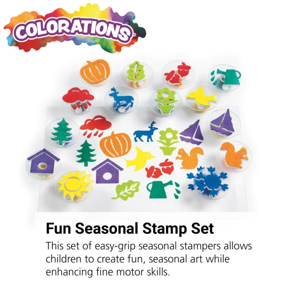 Colorations® Easy-Grip Stampers, Seasonal - Set of 14