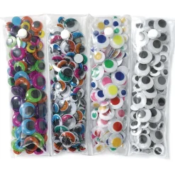 Colorations® Easy Storage Wiggly Eye Pack - Value Pack 500 Pieces