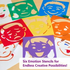 Colorations® Emotional Face Stencils - Set of 6
