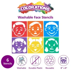 Colorations® Emotional Face Stencils - Set of 6