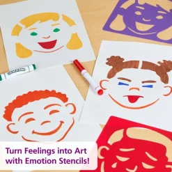 Colorations® Emotional Face Stencils - Set of 6