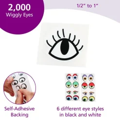 Colorations® Eye Stickers - 2000 Pieces