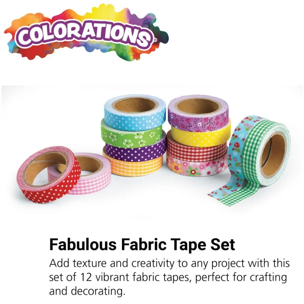 Colorations® Fabulous Fabric Tape - Set of 12