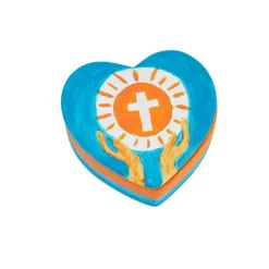 Colorations® Faith Based Ceramic Heart Box Craft Kit - Makes 6 Crafts