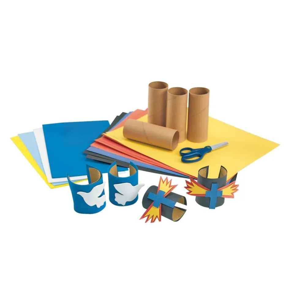 Colorations® Faith Based Hero Power Cuffs Craft Kit - Makes 24 Crafts