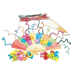 Colorations® Faith Based Message Paper Fans Craft Kit - Makes 12 Crafts
