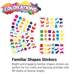 Colorations® Familiar Shapes Stickers - 90 Sheets
