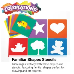Colorations® Familiar Shapes Stencils, 8