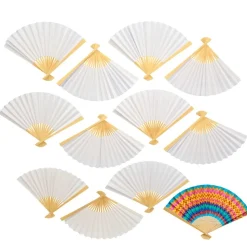 Colorations® Fantastic Blank Paper Fans - Set of 12
