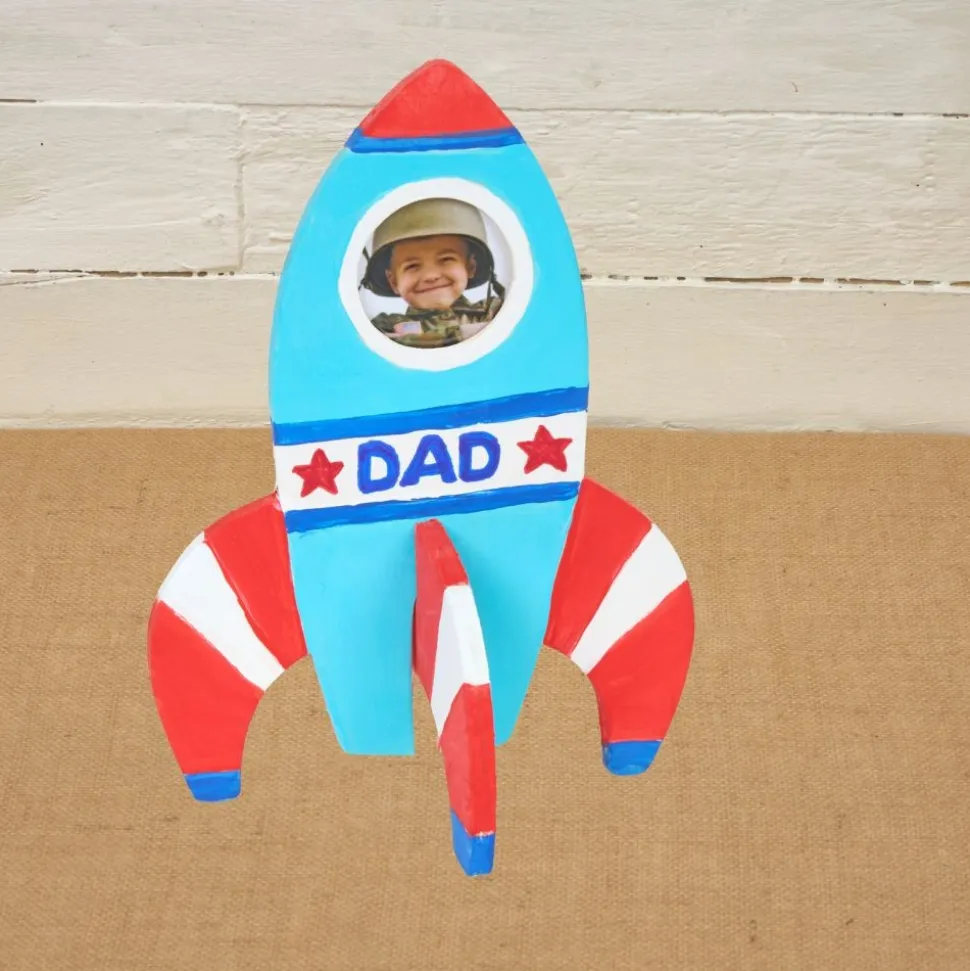 Colorations® Father’s Day Rocket Photo Frame Craft Kit - Makes 12 Crafts
