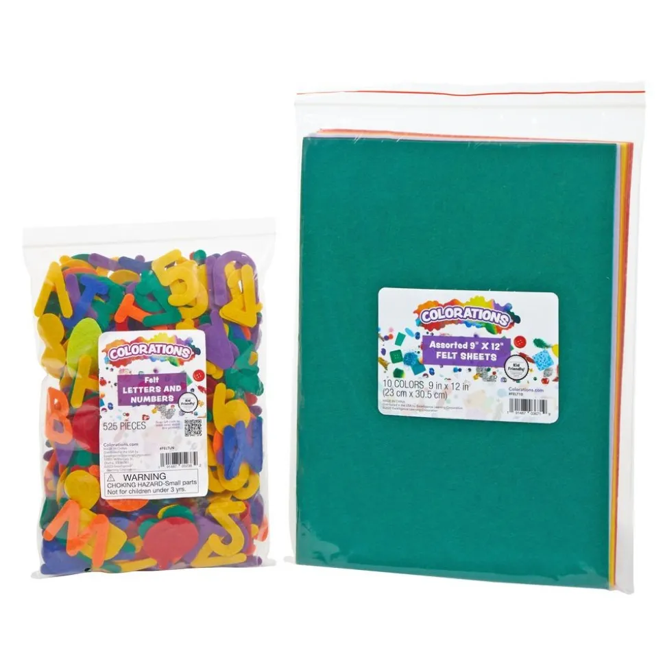 Colorations® Felt Letters, Numbers and Sheets Set