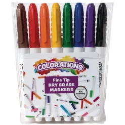 Colorations® Fine-Tip Dry Erase Marker - Set of 8